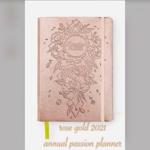 2021 annual rose gold passion planner